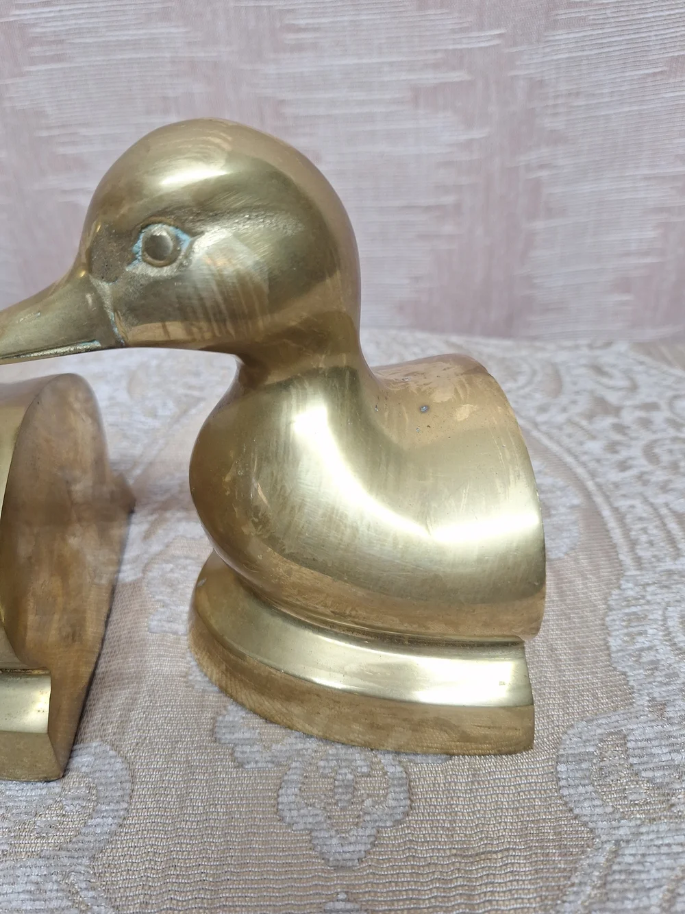 Brass Duck Figurine Pair - Vintage Decorative Ducks